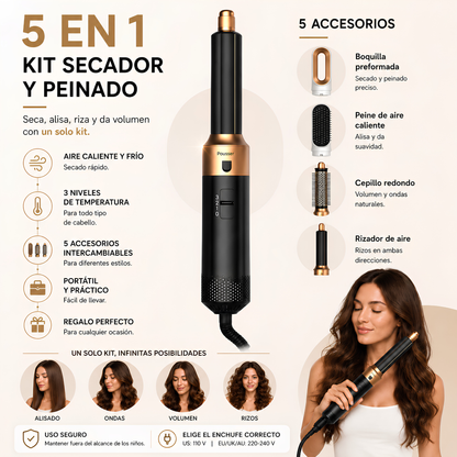 Kit secador de pelo 5 en 1
